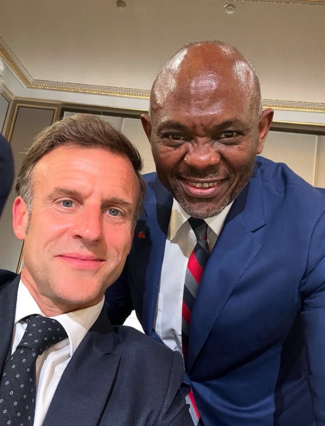 Tony Elumelu and Emmanuel Macron
