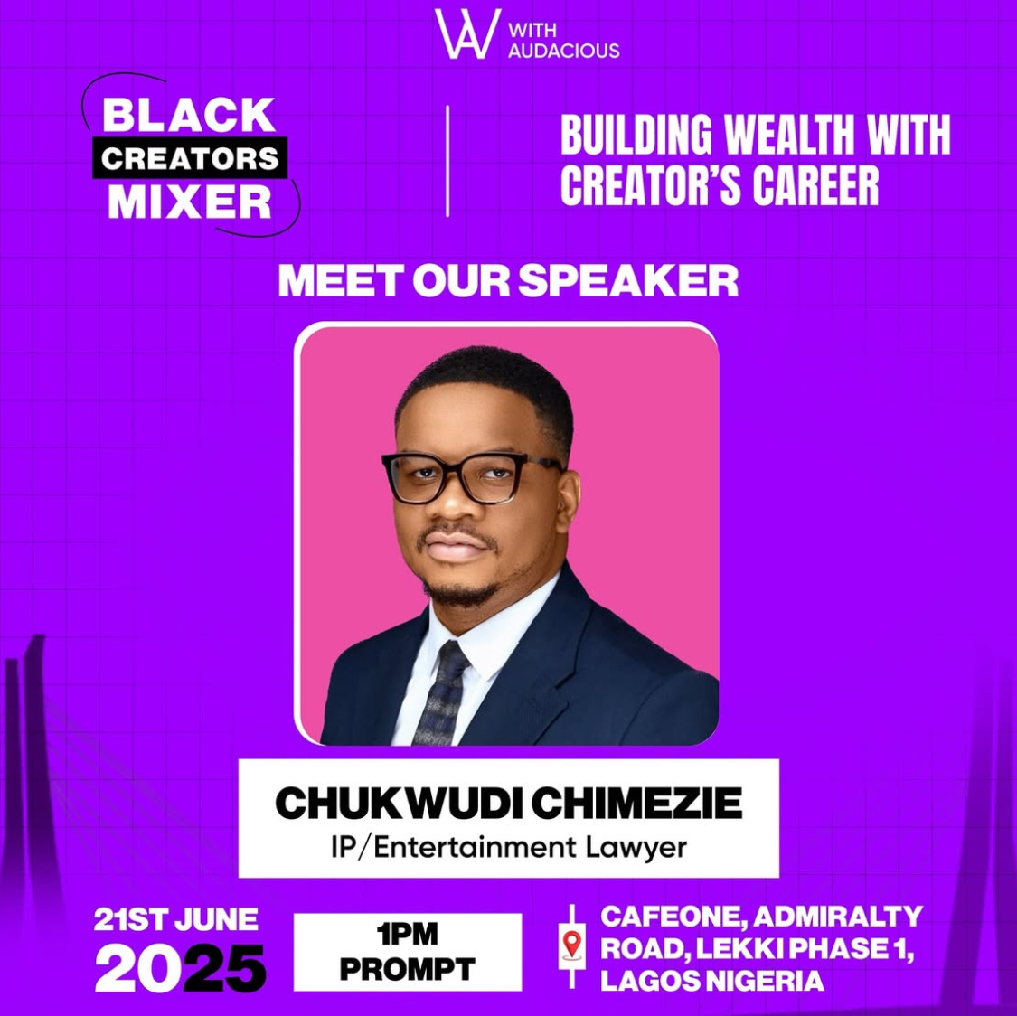 Chukwudi Chimezie to speak at WithAudacious Creators