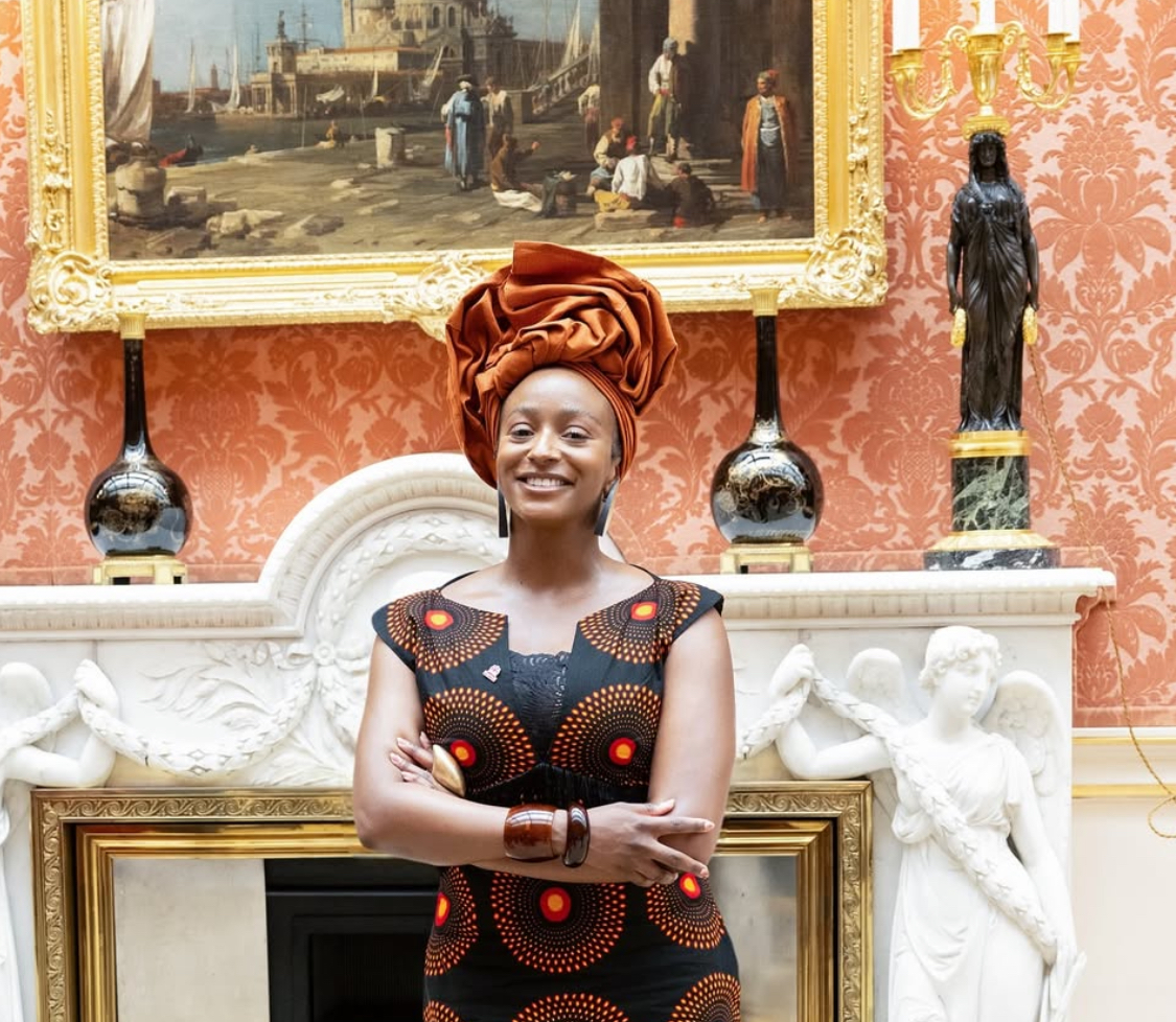 DJ Cuppy at the Buckingham Palace in London.