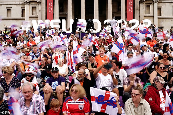 Burna Boy and Sarina Wiegman, the England manager