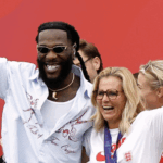 Burna Boy and Sarina Wiegman, the England manager