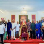 Olu of Warri, His Majesty Ogiame Atuwatse III and members of Nigeria’s Atlanta ’96 Olympic gold-medal Super Eagles