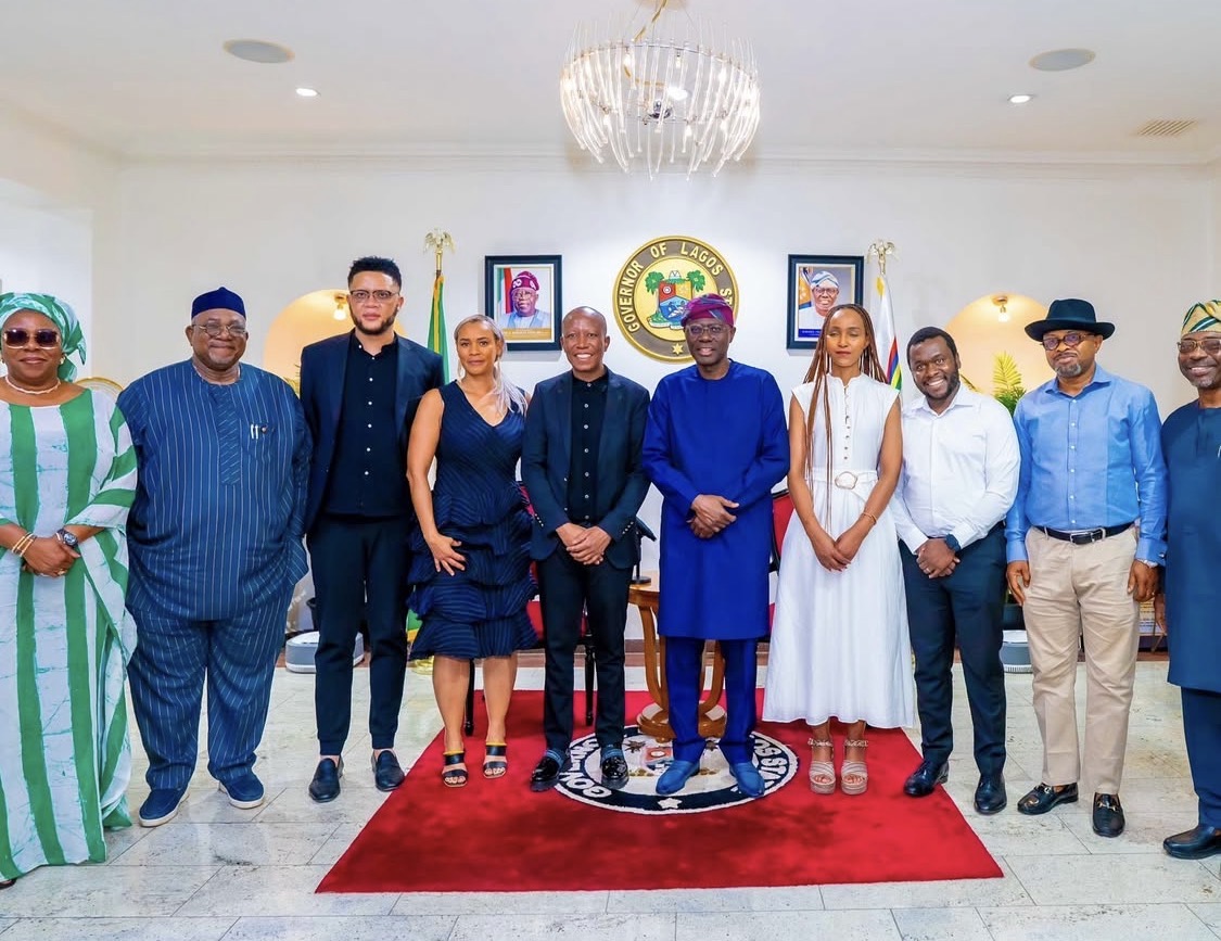 Babajide Sanwo-Olu, Julius Malema and team