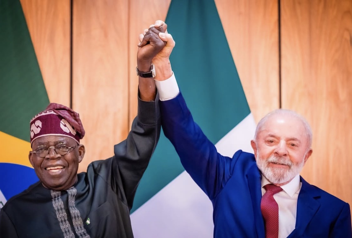 Nigerian President Bola Tinubu and Brazilian President Luiz Inácio Lula da Silva