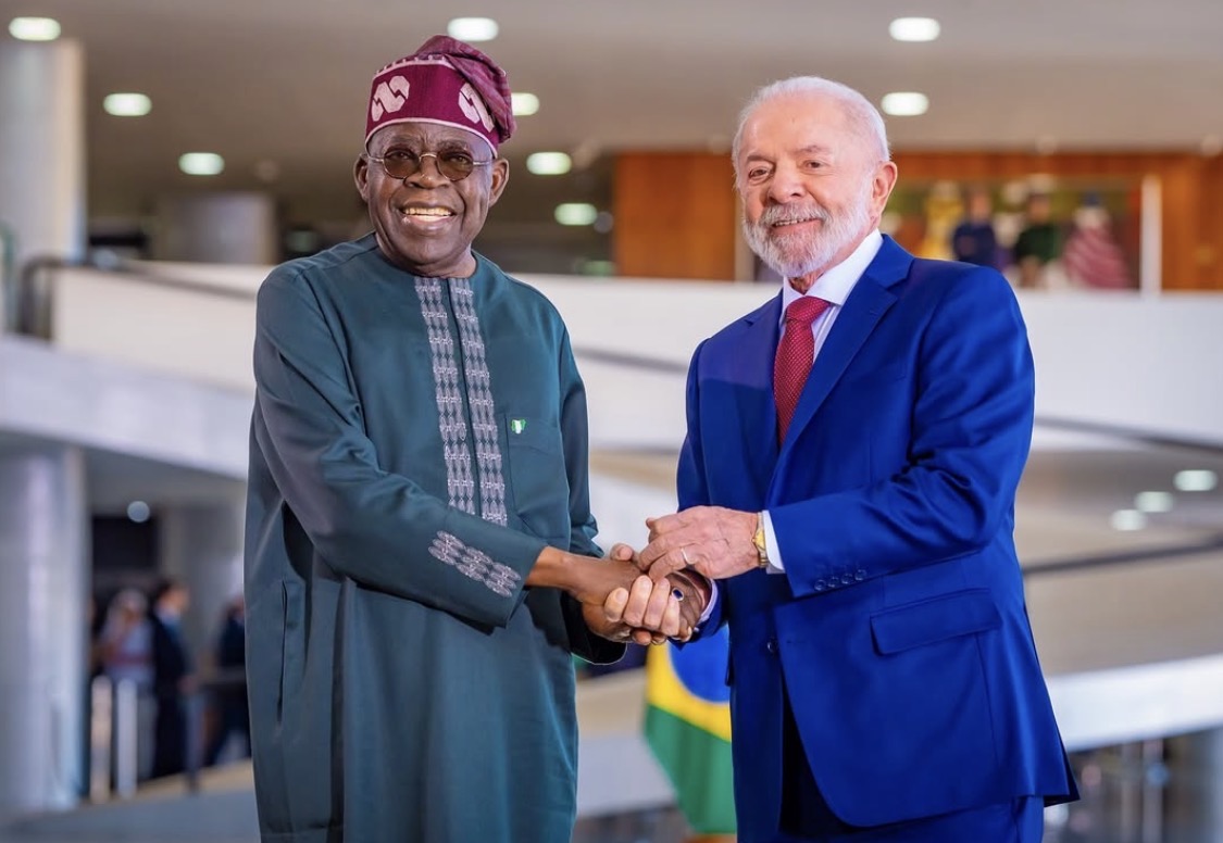 Nigerian President Bola Tinubu and Brazilaian President Luiz Inácio Lula da Silva