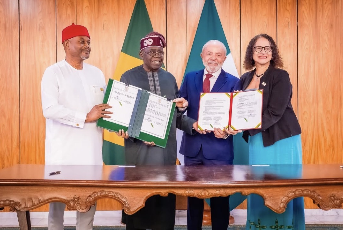 Nigerian President Bola Tinubu and Brazilaian President Luiz Inácio Lula da Silva