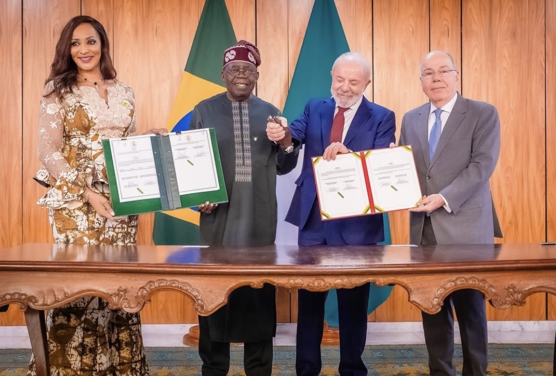 Nigerian President Bola Tinubu and Brazilaian President Luiz Inácio Lula da Silva