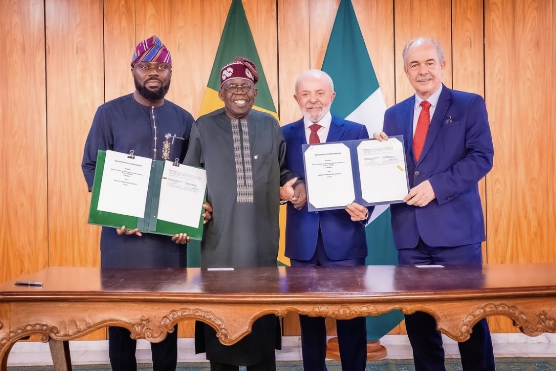 Nigerian President Bola Tinubu and Brazilaian President Luiz Inácio Lula da Silva