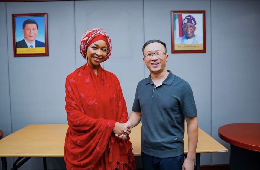 Nigeria's Minister for Art, Culture, Tourism, and the Creative Economy, Hannatu Musawa, with iCode officers