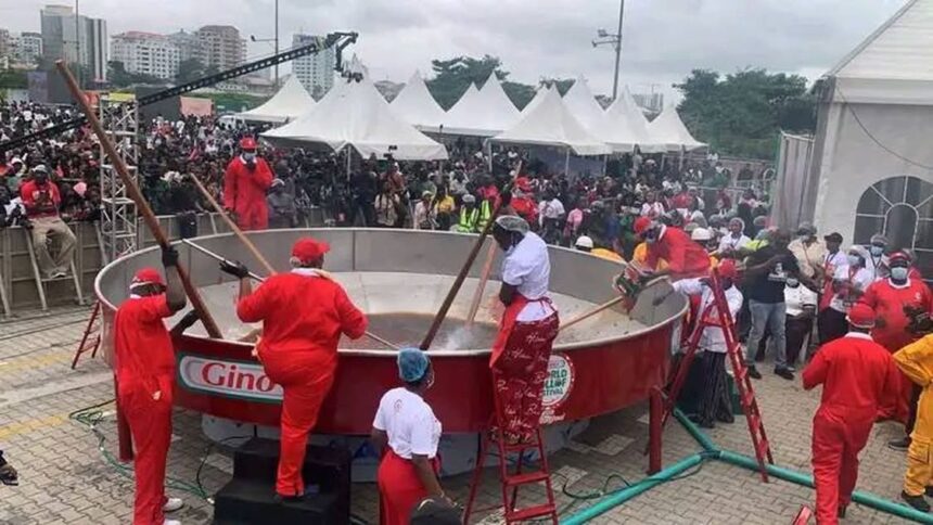 Guinness World Record attempt to cook the largest pot of jollof rice ever made