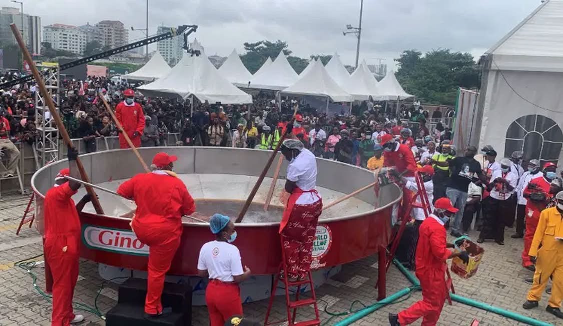 Guinness World Record attempt to cook the largest pot of jollof rice ever made