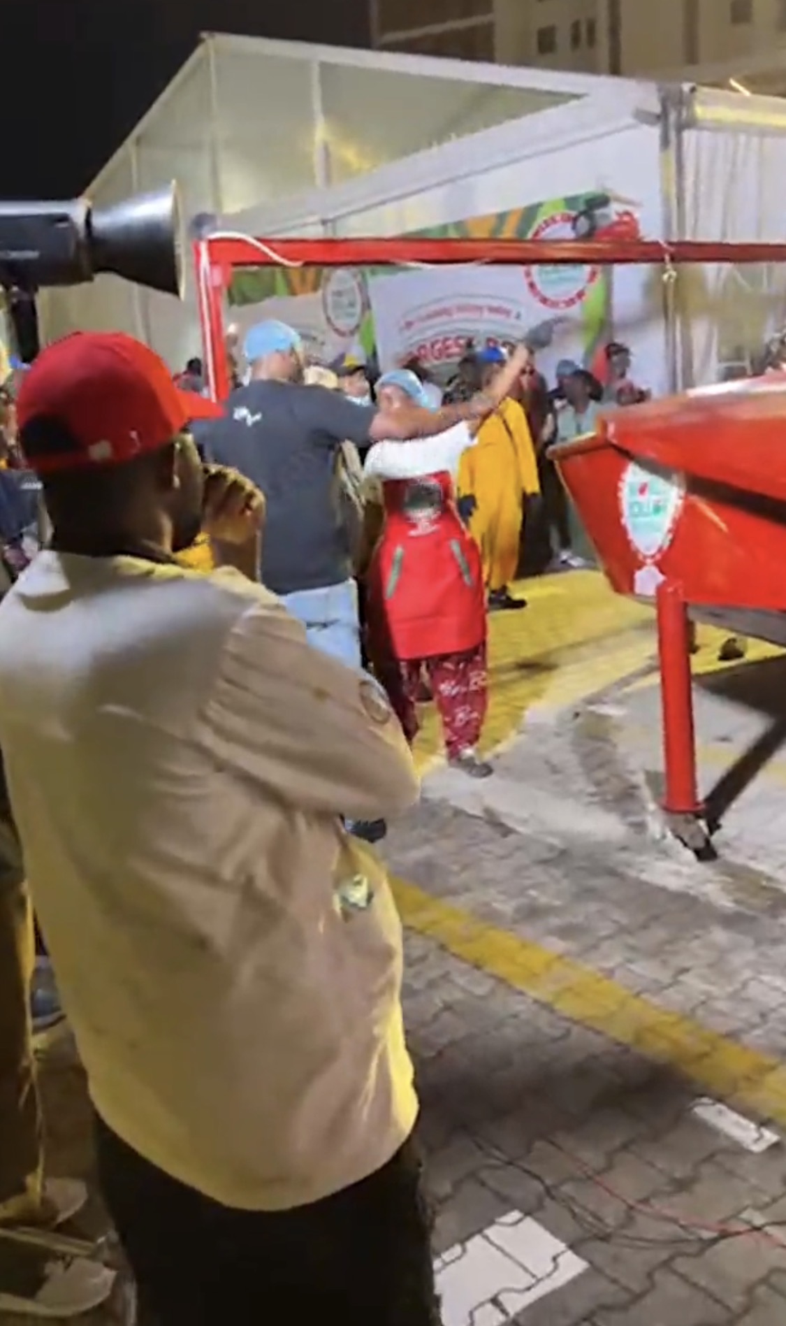 Guinness World Record attempt to cook the largest pot of jollof rice ever made