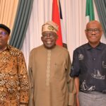 Embattled Governor Simi Fubara, President Bola Tinubu and the Minister of FCT Wike