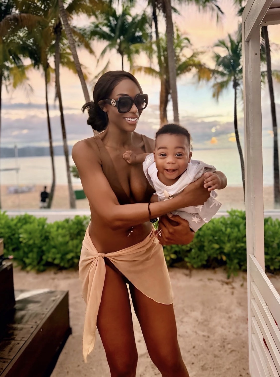 Nneka Ihim and her baby