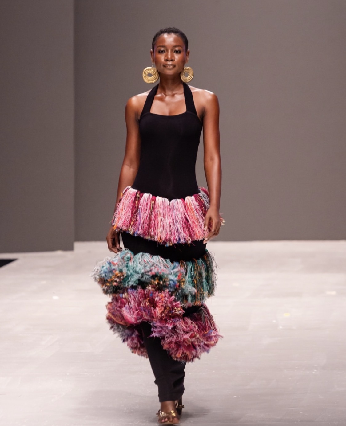 Models for Hertunba at the 2025 Lagos Fashion Week in Lagos, Nigeria