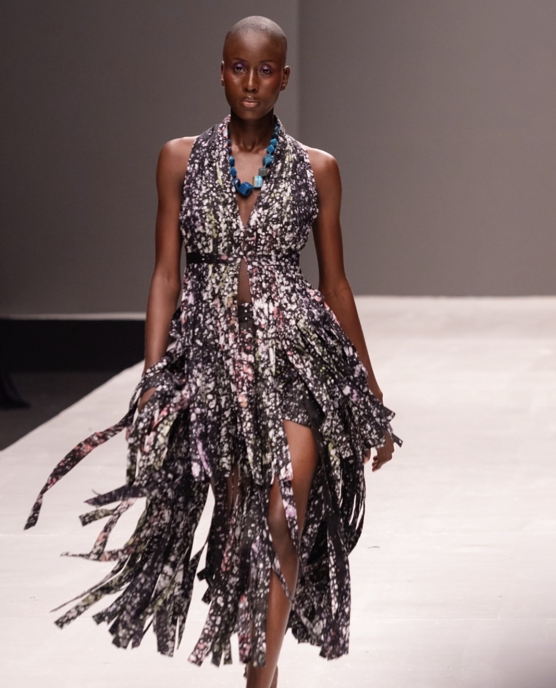 Models for Hertunba at the 2025 Lagos Fashion Week in Lagos, Nigeria