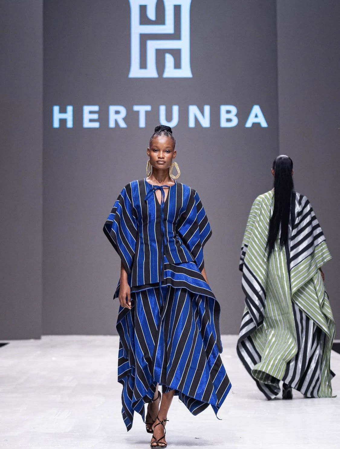 Models for Hertunba at the 2025 Lagos Fashion Week in Lagos, Nigeria