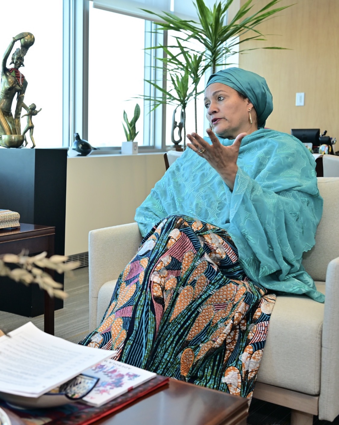 Amina J. Mohammed at the United Nations Headquarters in New York.