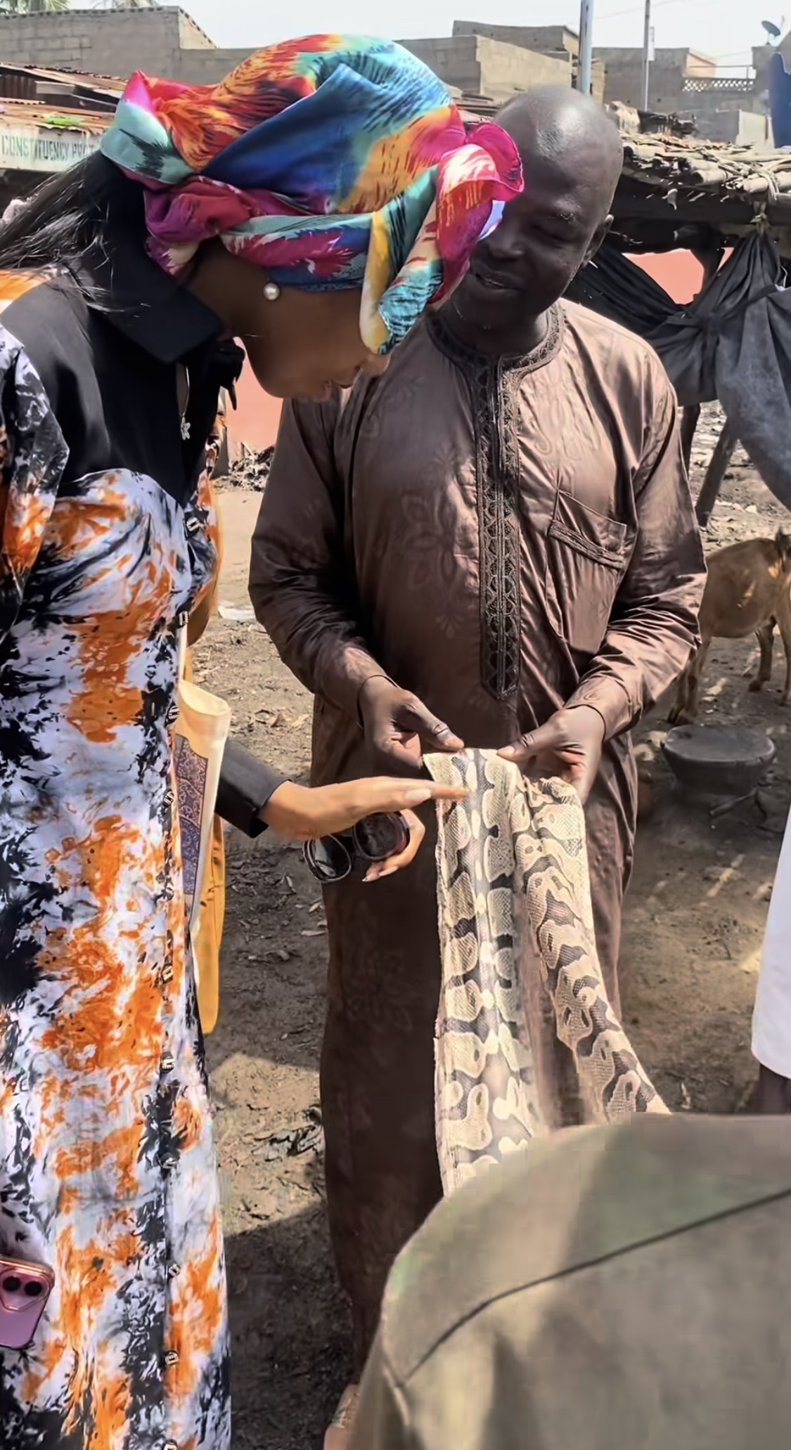 Anita Ukah at the historic Kano Tannery in Northern Nigeria. Picture via Uelle Instagram.