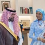Hannatu Musawa with Saudi Arabia’s Minister of Culture, Prince Bader bin Abdullah bin Farhan