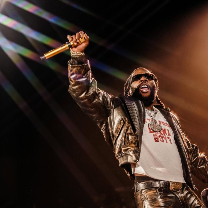 Burna Boy at the Red Rocks Amphitheatre in Colorado, US