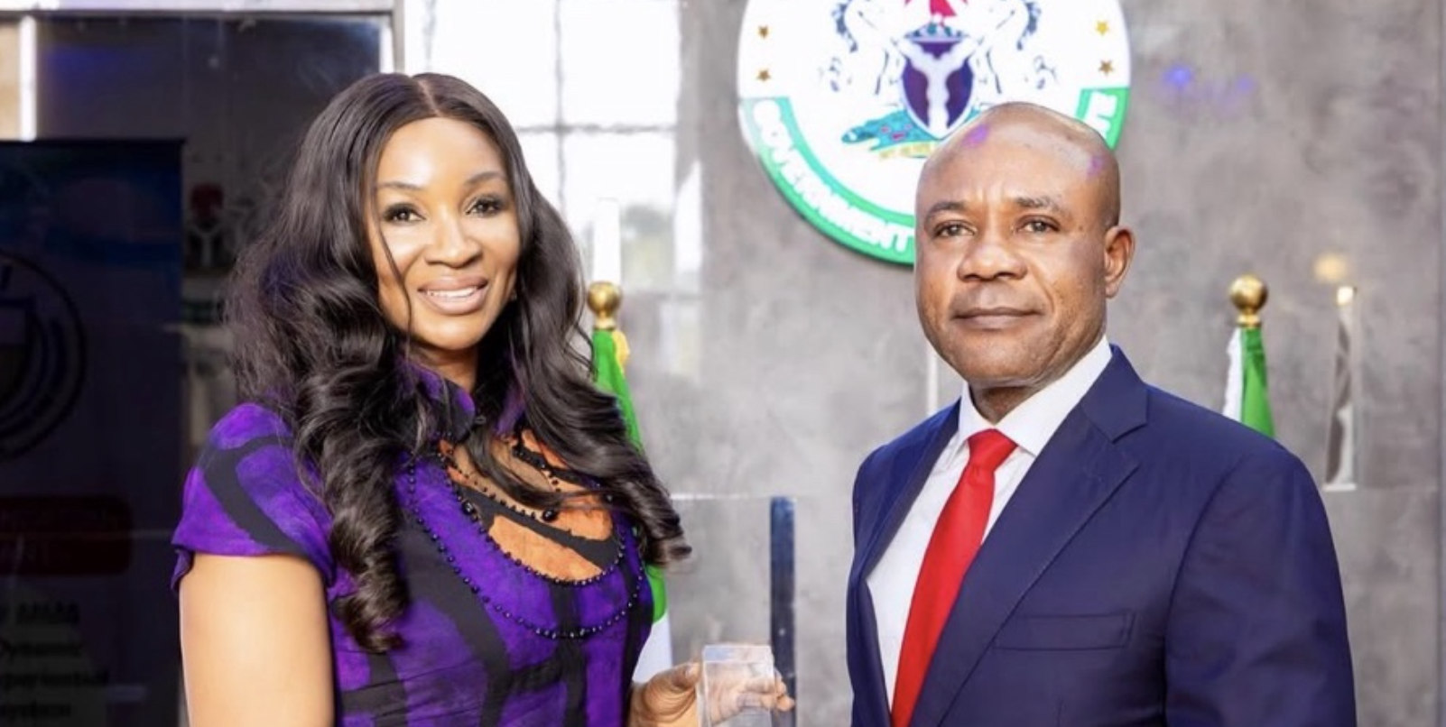 Peter Mbah and the Africa International Film Festival founder Chioma Ude