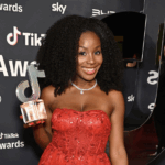 LONDON, ENGLAND - NOVEMBER 13: Joy Anokwuru wins the Rising Star of the Year Award at The TikTok UKIE Awards 2025 at Magazine London on November 13, 2025 in London, England. (Photo by Nicky J Sims/Getty Images for TikTok UKIE Awards 2025)