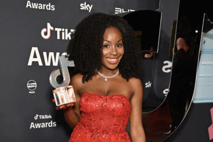 LONDON, ENGLAND - NOVEMBER 13: Joy Anokwuru wins the Rising Star of the Year Award at The TikTok UKIE Awards 2025 at Magazine London on November 13, 2025 in London, England. (Photo by Nicky J Sims/Getty Images for TikTok UKIE Awards 2025)